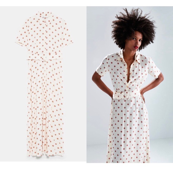 Zara Dresses & Skirts - 💎SALE💎Zara Long Polka Dot Dress